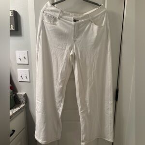 White Halara Wide Legged Jeans